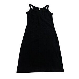 HIBOU Ribbed Knit Tank Dress in Black